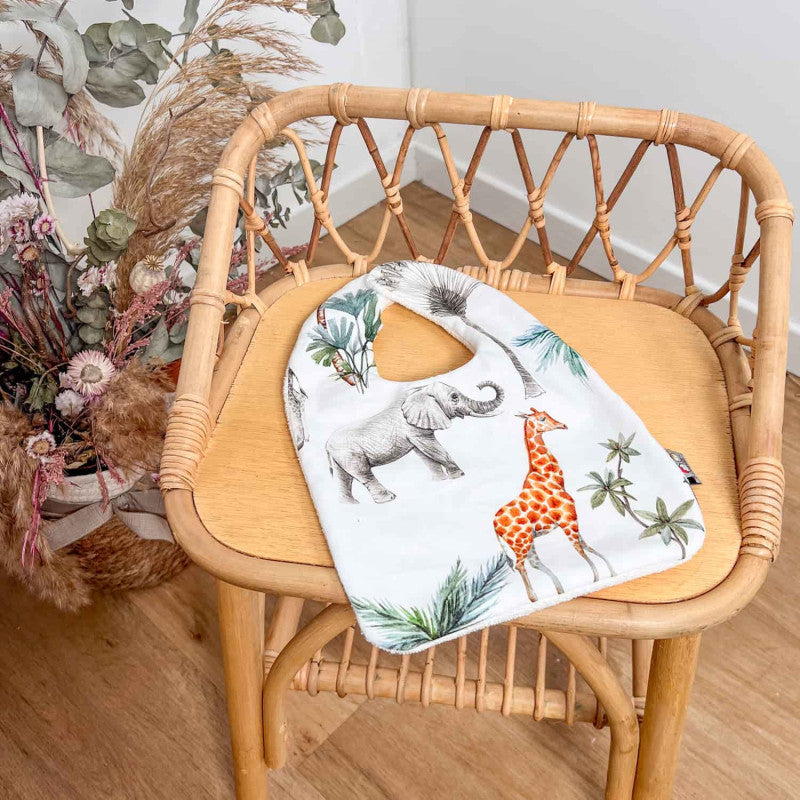 Bavoir en coton, Safari