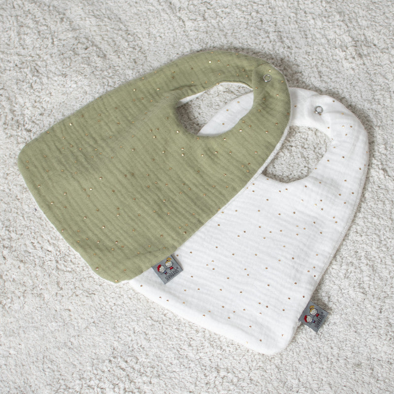 Bavoir en gaze de coton, Jeanne