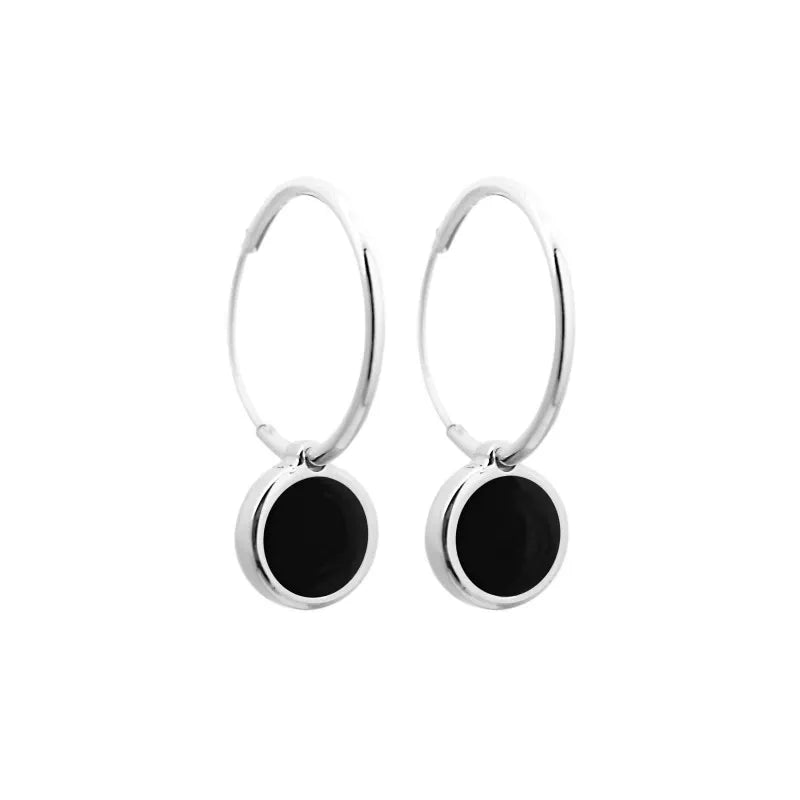Boucles d'oreilles personnalisées - créoles pierre fine - Argent