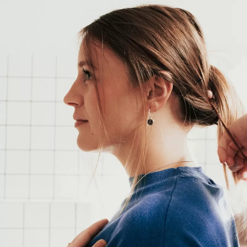 Boucles d'oreilles personnalisées - créoles pierre fine - Argent