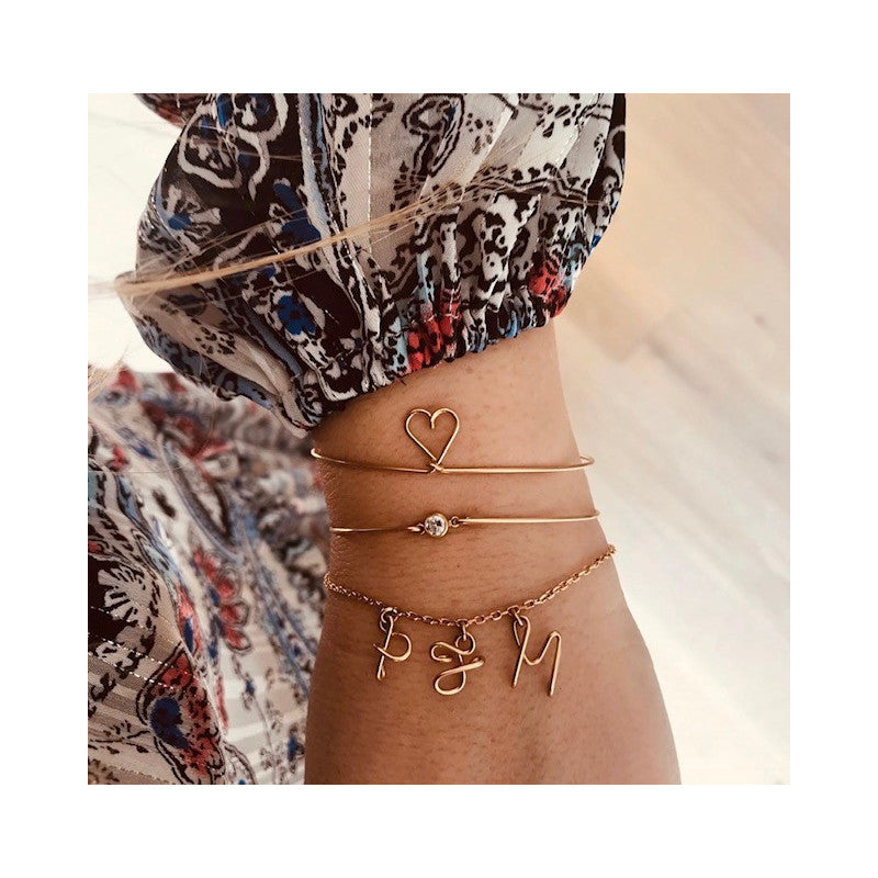 Le Bracelet Chaine Personnalisé  "La majuscule"