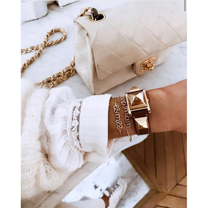 Bracelet Chaine Personnalisé Fil lisse