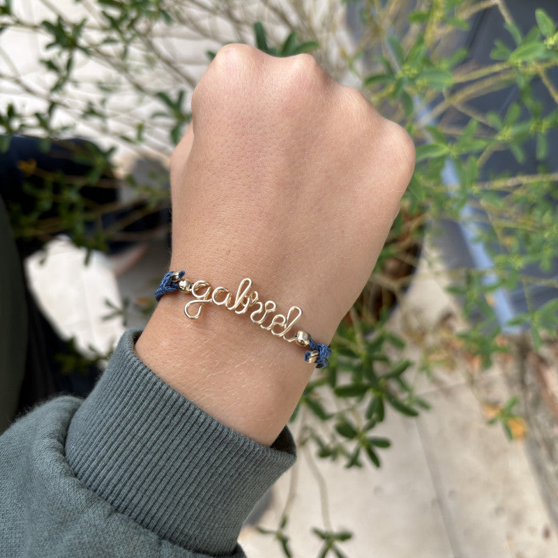 Bracelet enfant personnalisé torsadé