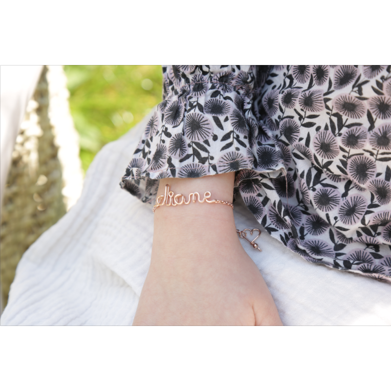 Bracelet chaine enfant personnalisé / 7 caractères max