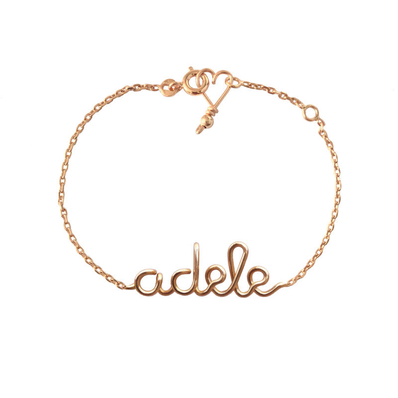 Bracelet chaine enfant personnalisé / 7 caractères max