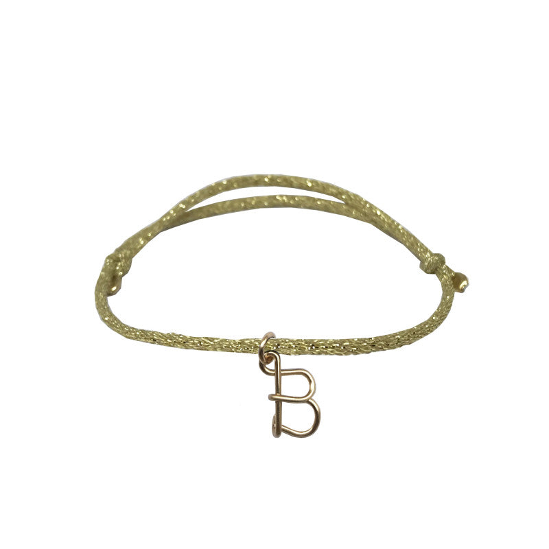 Pulsera personalizada inicial brillante
