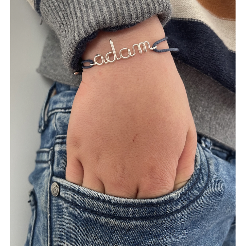 Bracelet enfant personnalisé en coton ciré