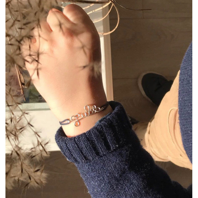 Bracelet enfant personnalisé en coton ciré
