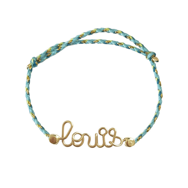 Bracelet enfant tressé personnalisé