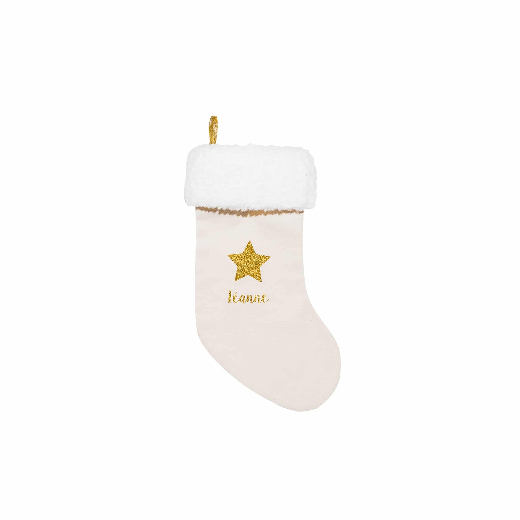 Calcetín de Navidad personalizado - Blanco
