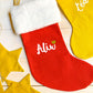 Personalized Christmas stocking - Red