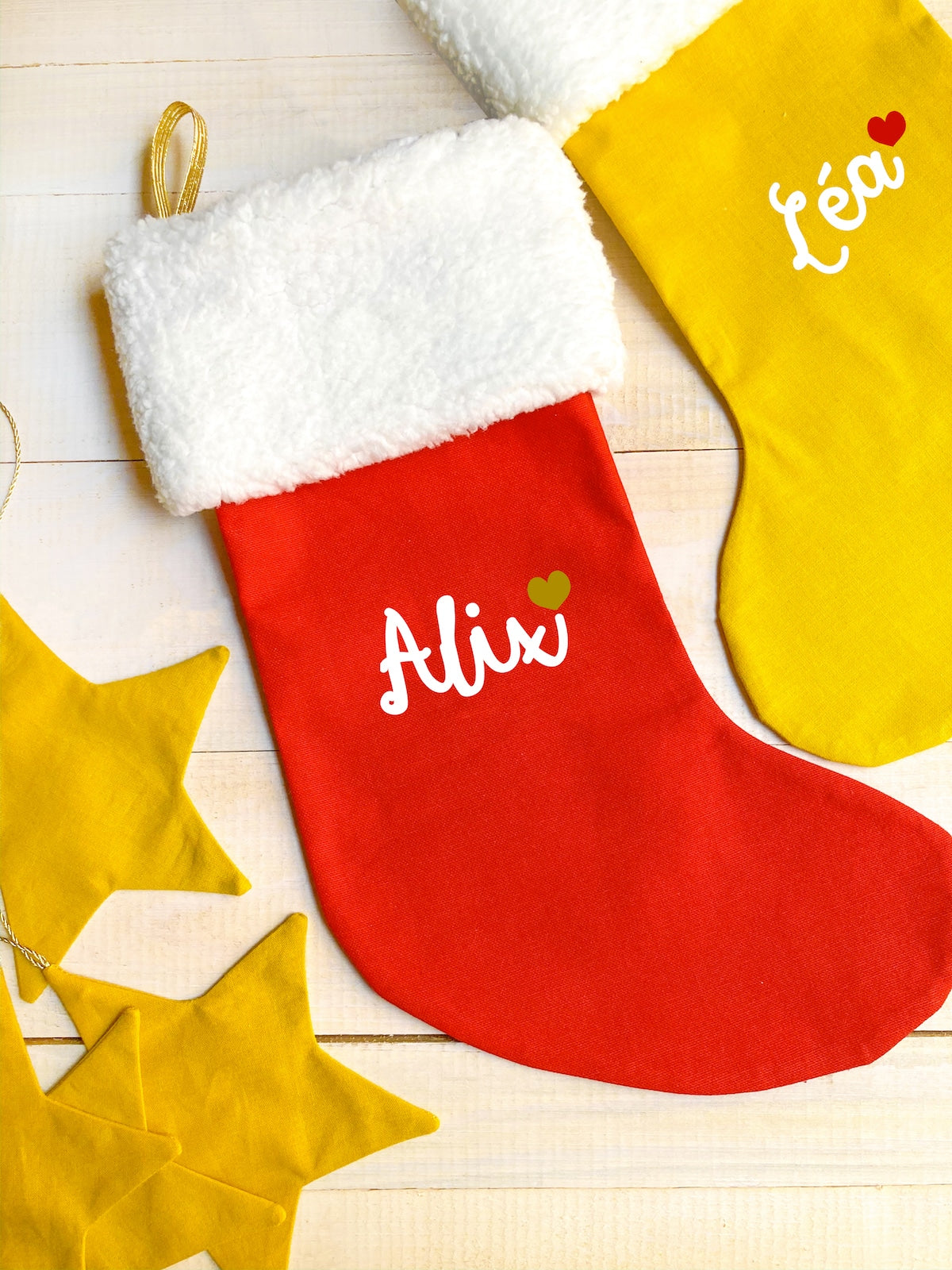 Personalized Christmas stocking - Red