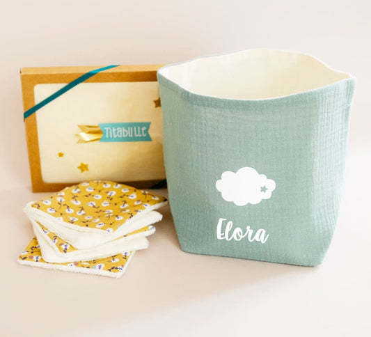 Personalized basket + Reusable wipes
