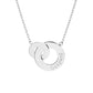 Collar personalizado - anillos entrelazados - Plata