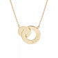 Collier personnalisé - anneaux enlacés - Plaqué Or