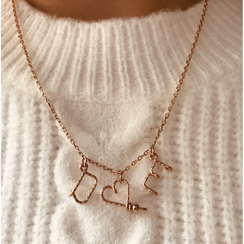 Collier Initiale Personnalisé Sparkle