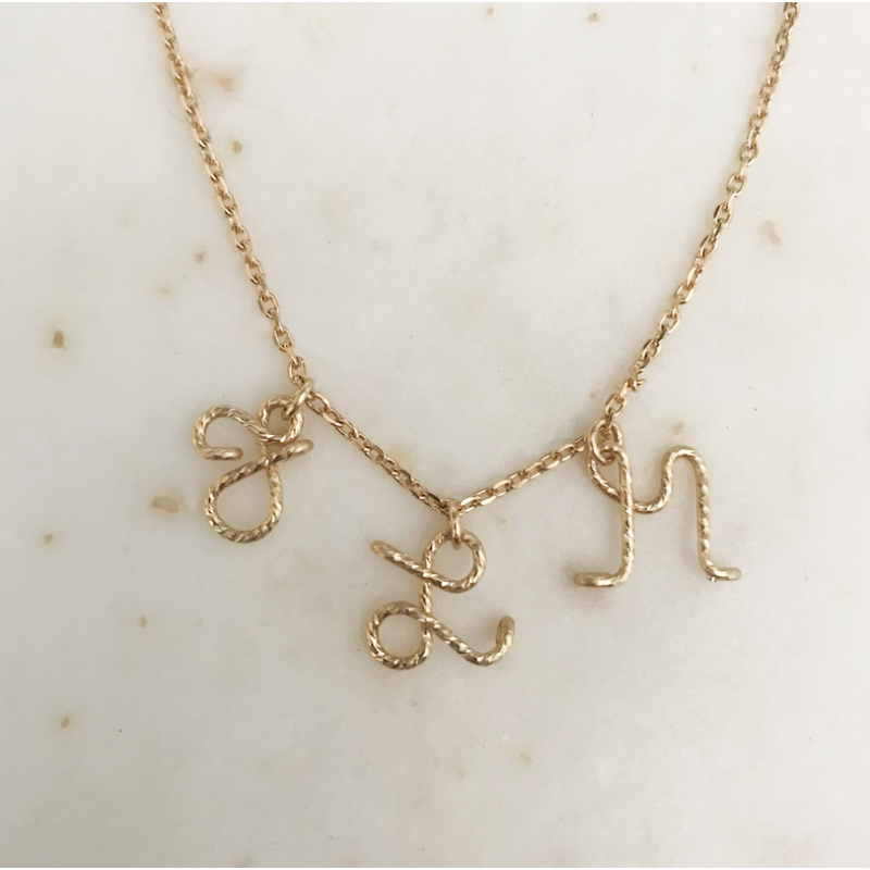 Collier Initiale Personnalisé Sparkle