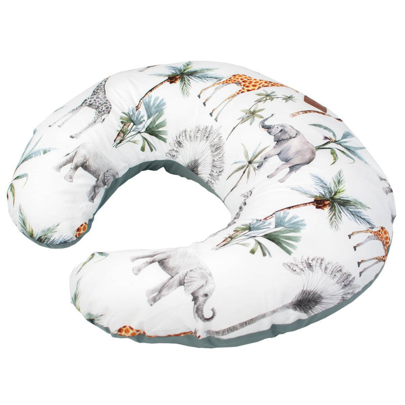 Coussin d’allaitement ergonomique + housse, Safari