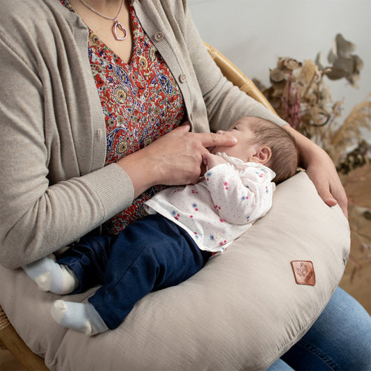 Coussin de maternité et d’allaitement + housse en gaze de coton