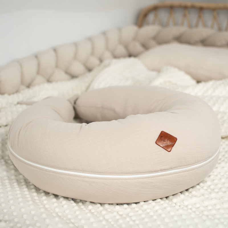 Coussin de maternité et d’allaitement + housse en gaze de coton