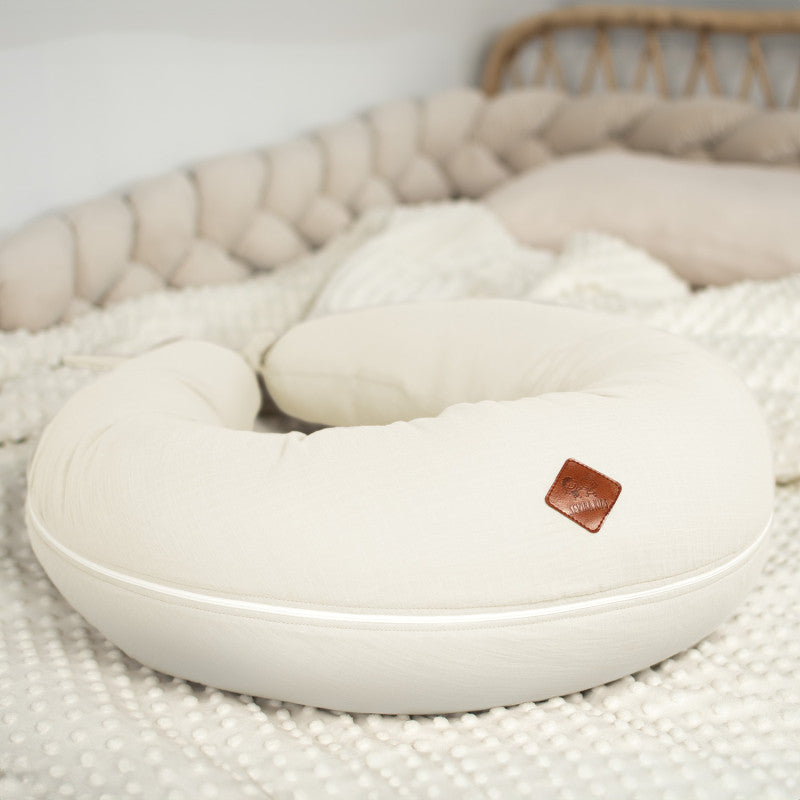 Coussin de maternité et d’allaitement + housse en gaze de coton