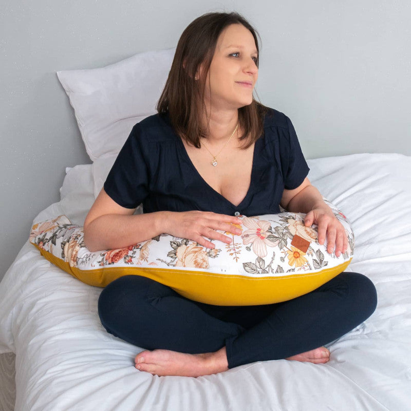Coussin de maternité et d’allaitement + housse, Safari