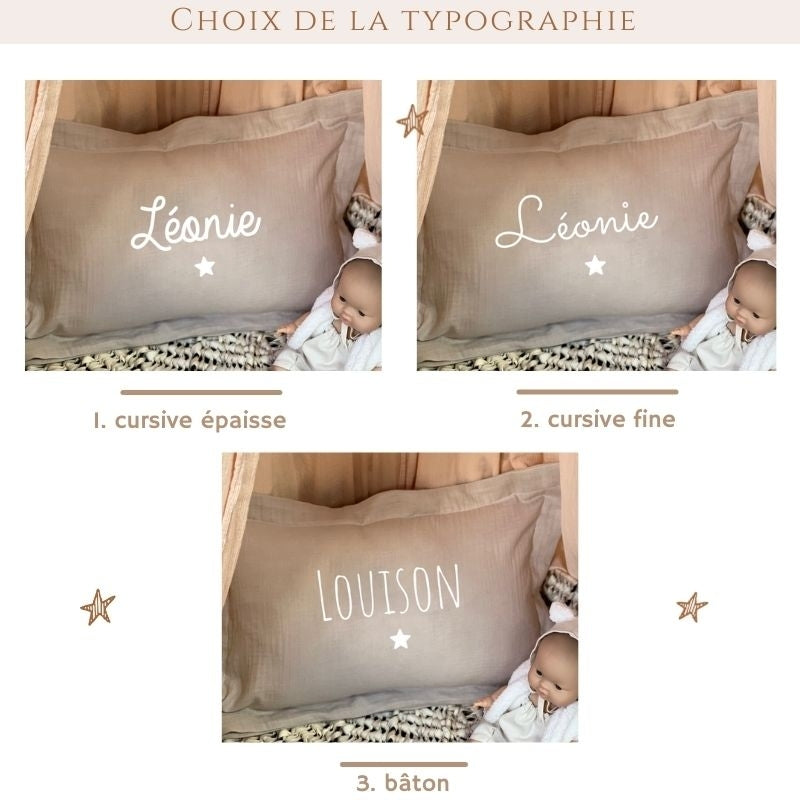 Coussin Personnalisé en Double Gaze de Coton