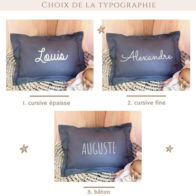Coussin Personnalisé en Lin naturel