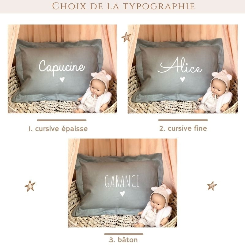 Coussin Personnalisé en Lin naturel