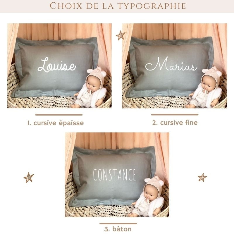 Coussin Personnalisé en Lin naturel