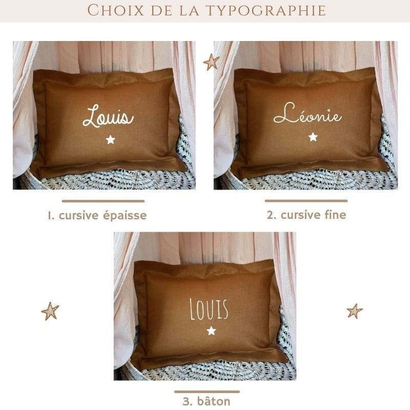 Coussin Personnalisé en Lin naturel