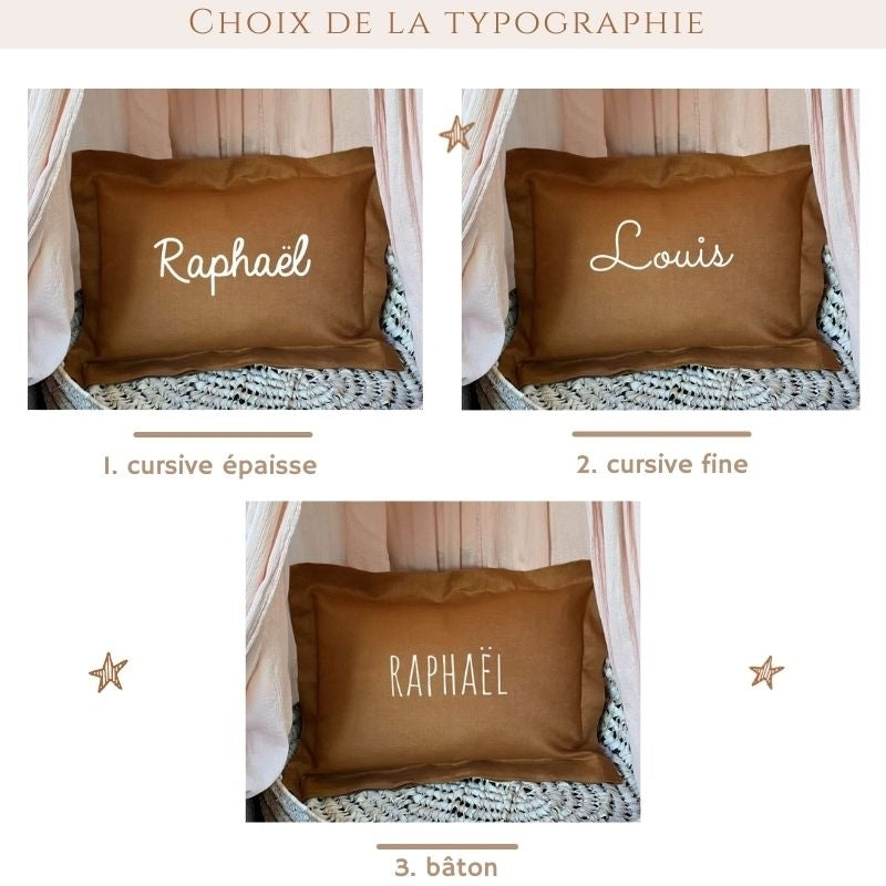 Coussin Personnalisé en Lin naturel
