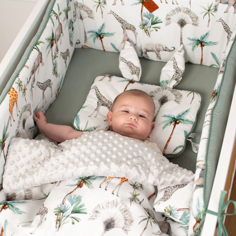 Couverture réversible en minky, Safari