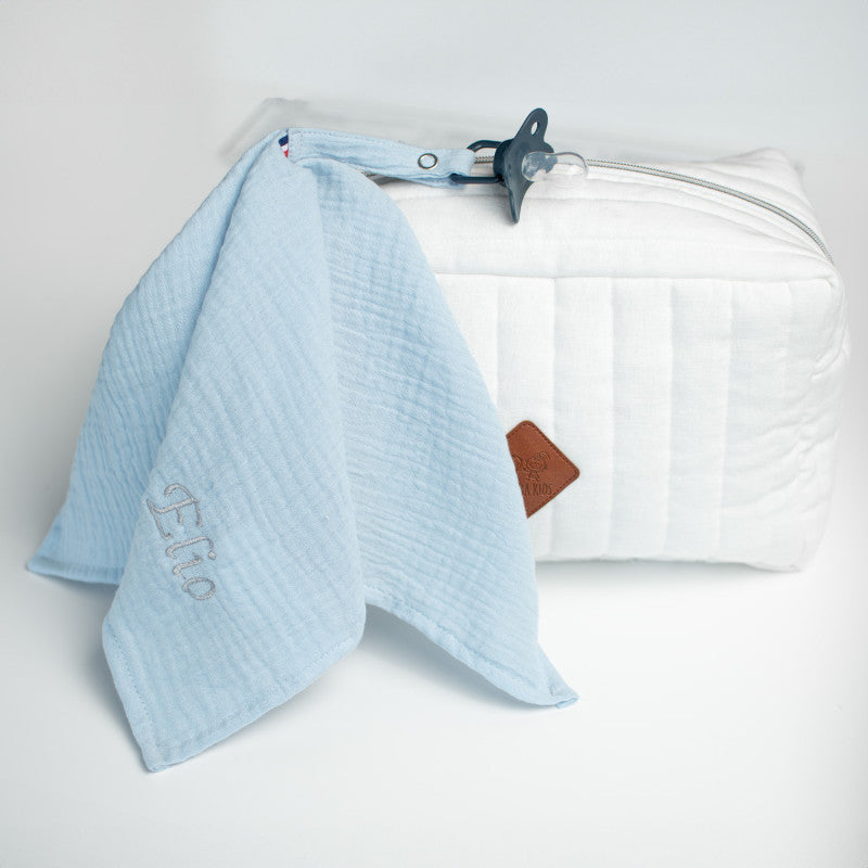 Doudou lange attache tétine en gaze de coton, Jeanne