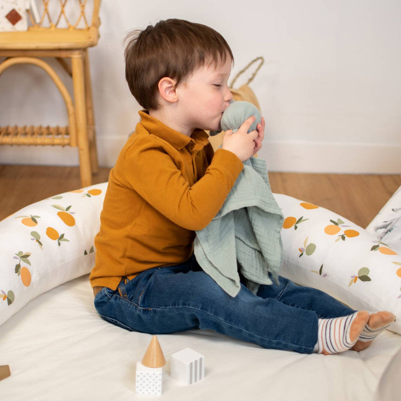 Doudou Lapin personnalisable en gaze de coton, Jeanne