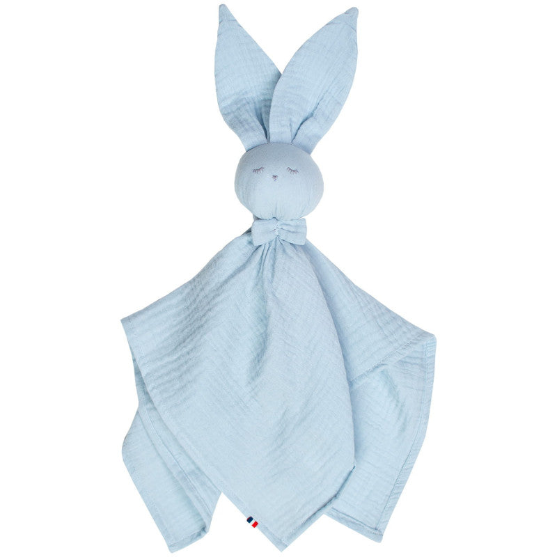 Doudou Lapin personnalisable en gaze de coton, Jeanne