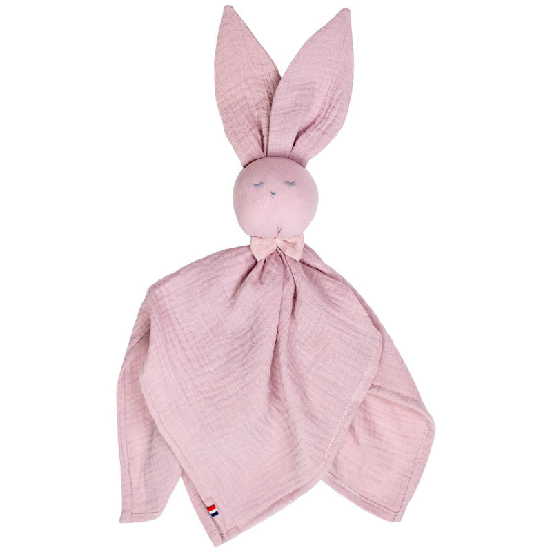 Doudou Lapin personnalisable en gaze de coton, Jeanne