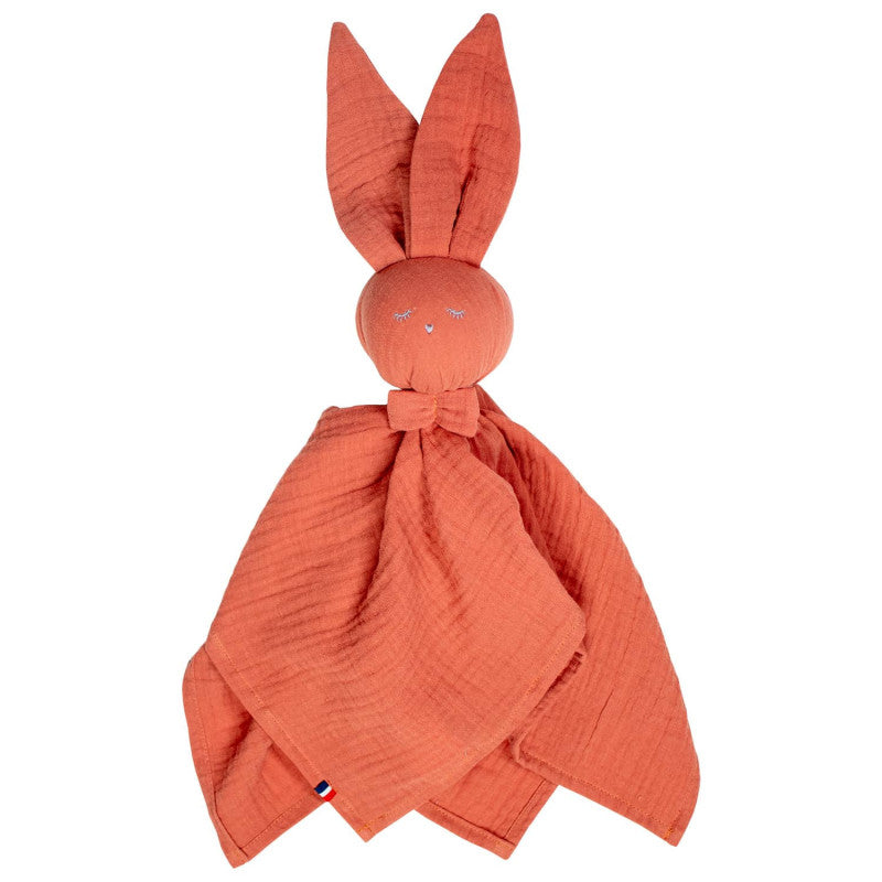 Doudou Lapin personnalisable en gaze de coton, Jeanne