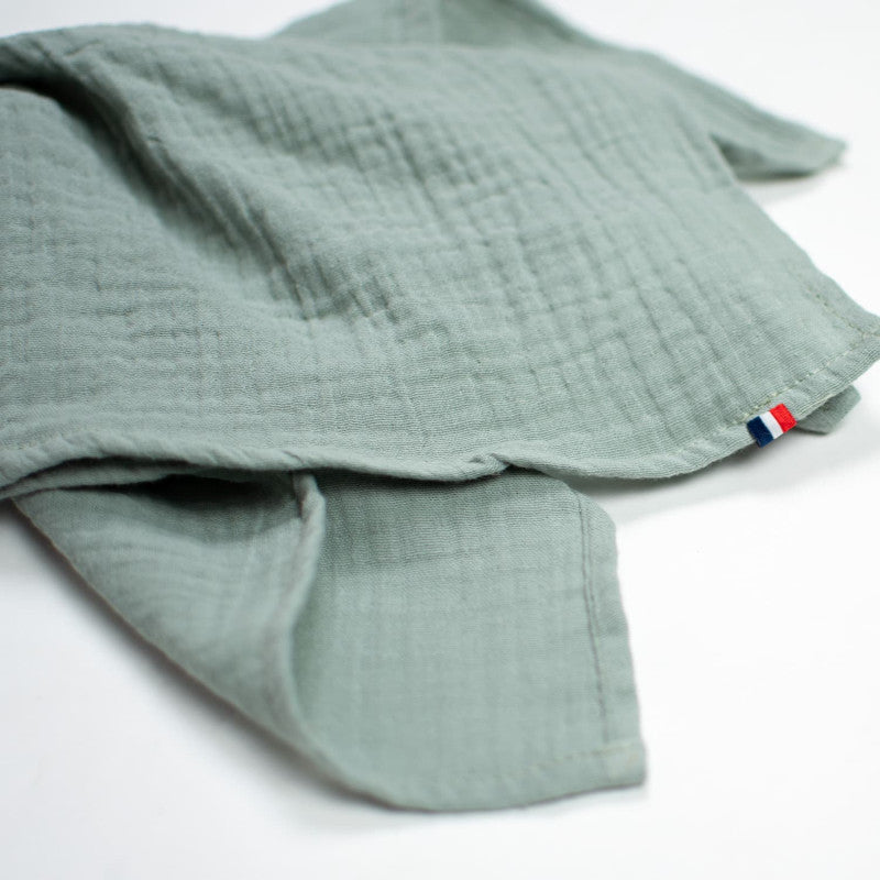 Doudou Conejo personalizable en gasa de algodón, Jeanne