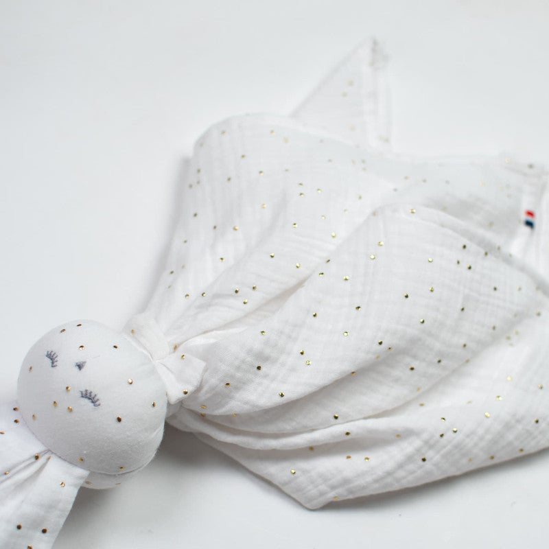 Doudou Lapin personnalisable en gaze de coton, Jeanne