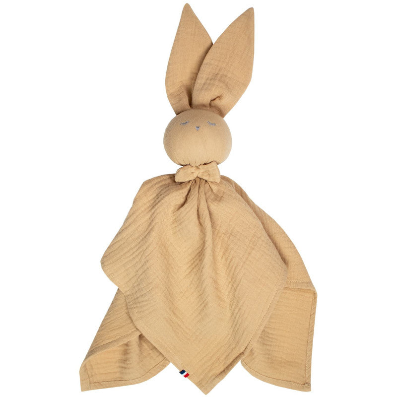 Doudou Lapin personnalisable en gaze de coton, Jeanne