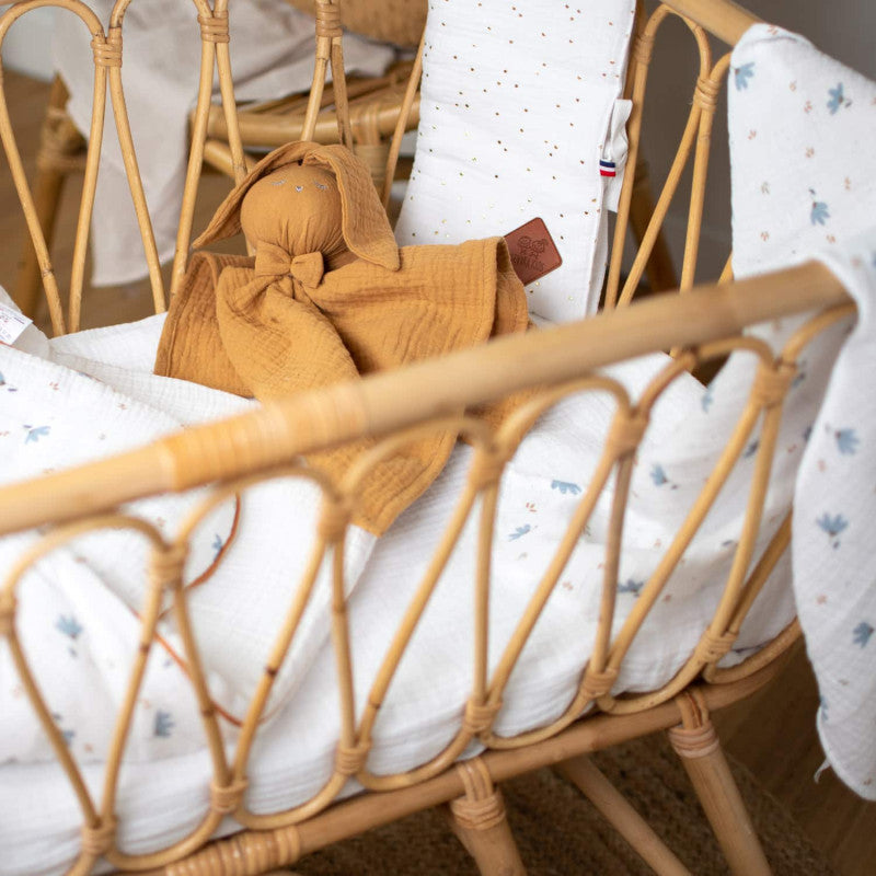 Doudou Lapin personnalisable en gaze de coton, Jeanne