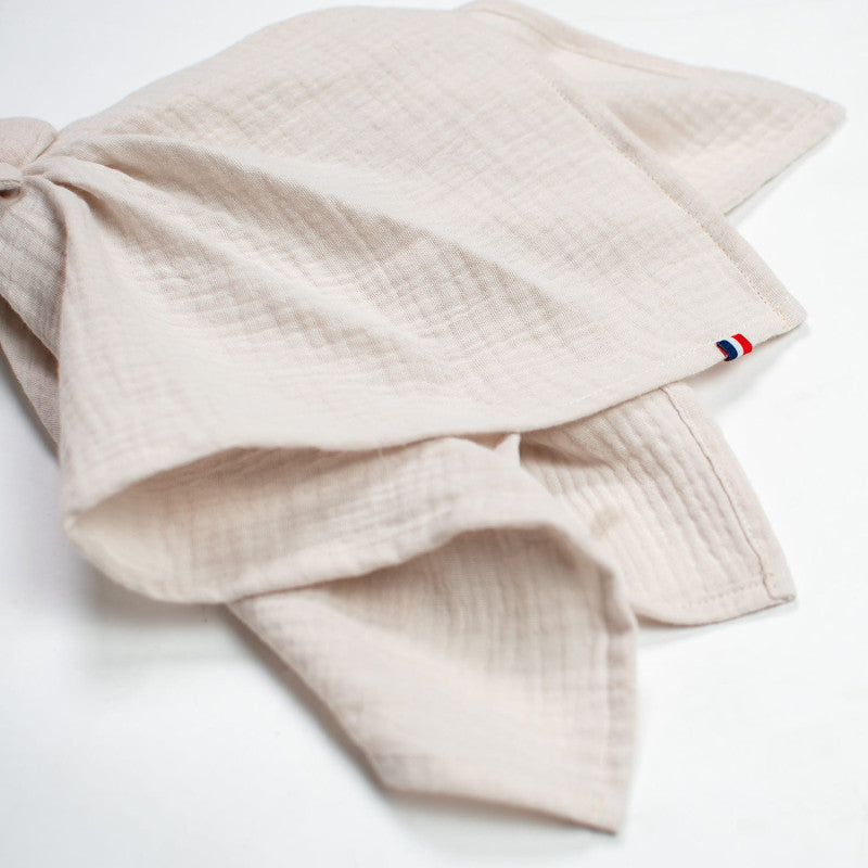 Doudou Conejo personalizable en gasa de algodón, Jeanne