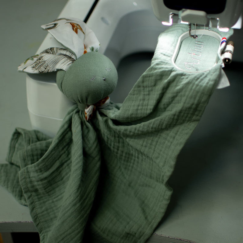 Doudou lapin personnalisable en gaze de coton, Safari