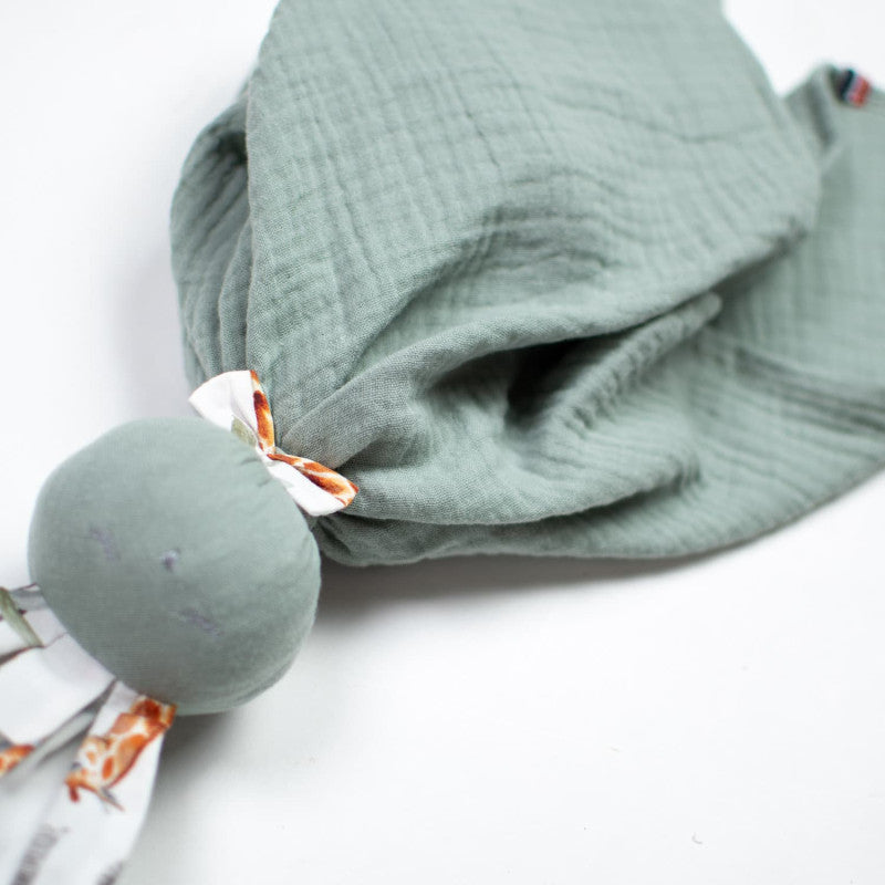 Doudou lapin personnalisable en gaze de coton, Safari