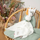 Doudou lapin personnalisable en gaze de coton, Safari