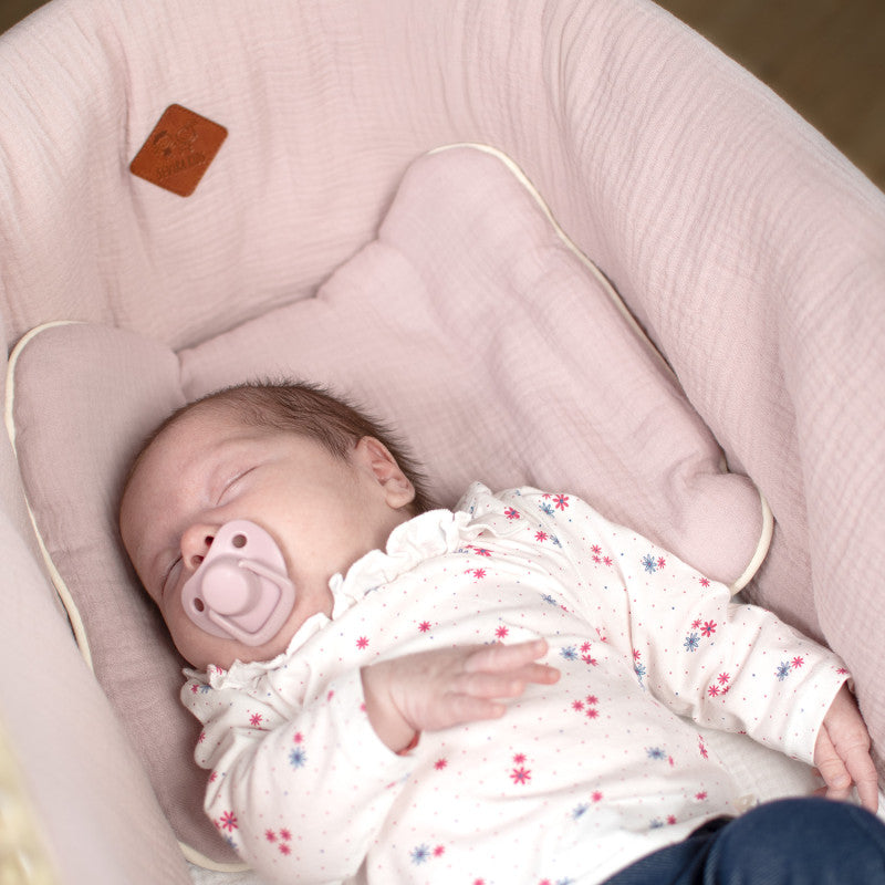 Set berceau, couverture et coussin en gaze de coton, Jeanne