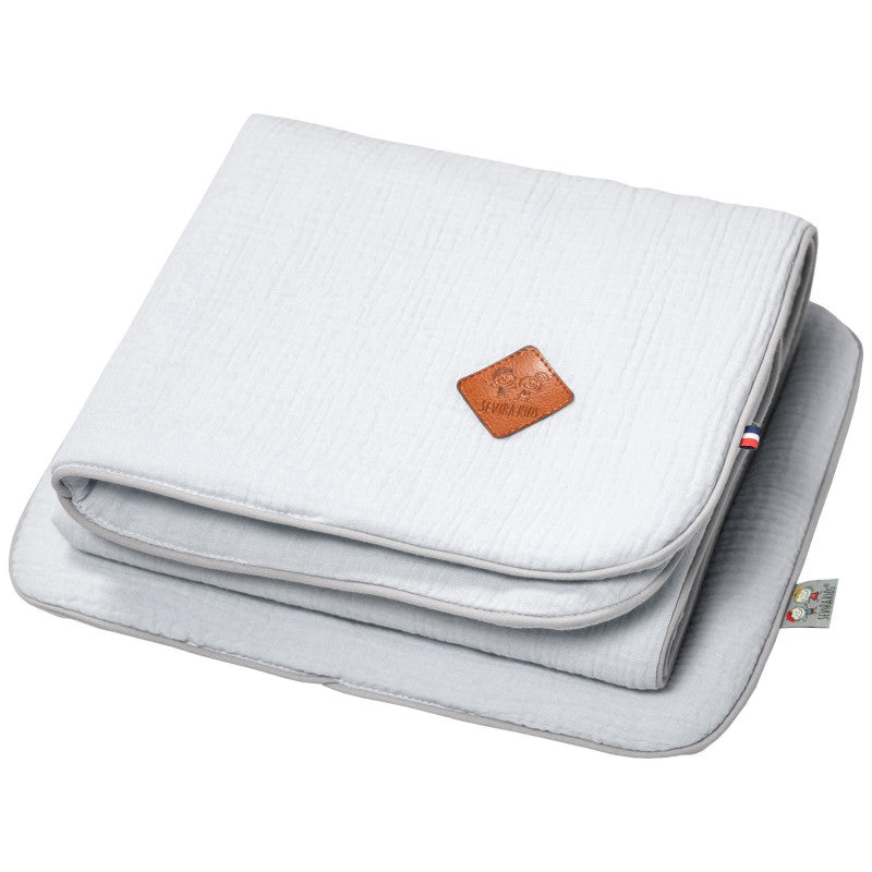 Set berceau, couverture et coussin en gaze de coton, Jeanne