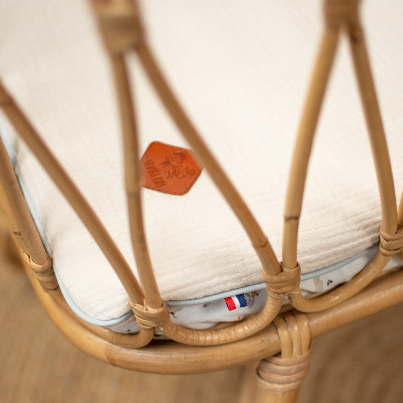 Set berceau, couverture et coussin en gaze de coton, Jeanne