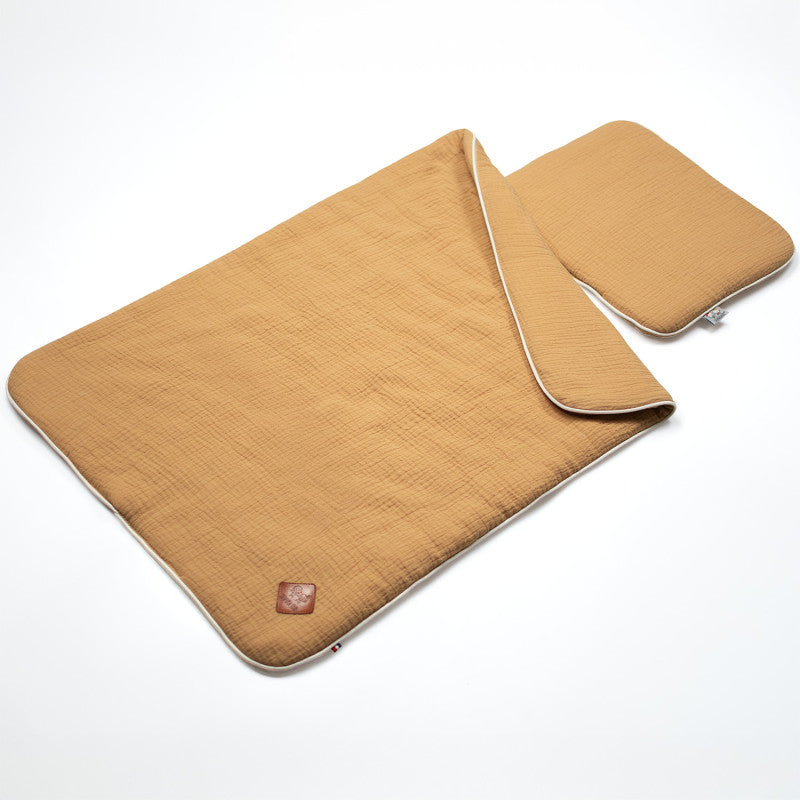 Set berceau, couverture et coussin en gaze de coton, Jeanne